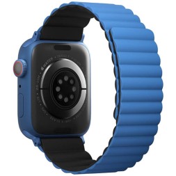 Ремешок Uniq Revix reversible Magnetic для Apple Watch 42-44-45-49 мм, синий/черный