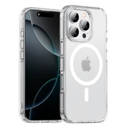 Чехол накладка для iPhone 16 Pro Max Gurdini Alba Series Protective with Magsafe (прозрачный матовый)