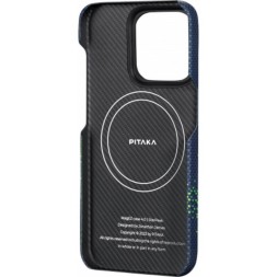 Чехол для iPhone 16 Pro Pitaka StarPeak Luminous Tactile Woven case (Milky Way Galaxy)
