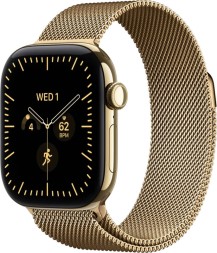 Apple Watch Series 12, GPS+Cellular, 42 mm, Milanese Loop (Radiant Gold)