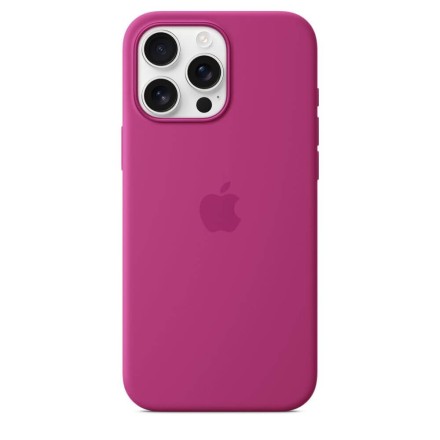 Чехол накладка для iPhone 16 Pro Silicone Case with MagSafe Fuchsia
